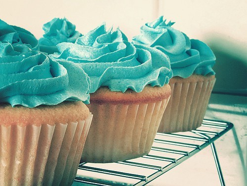 Teal Wedding Cupcakes