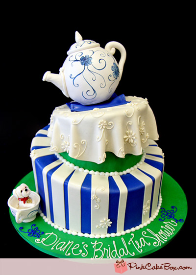 Teapot Bridal Shower Cake