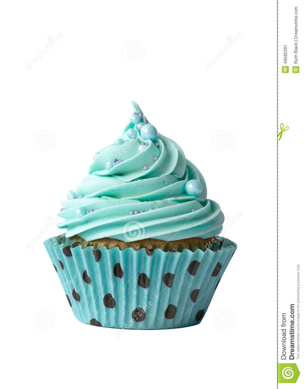 Turquoise and White Cupcakes