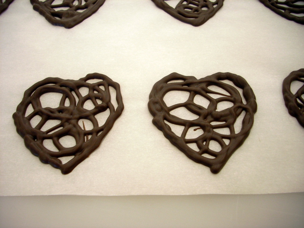 Valentine Chocolate Heart Garnish