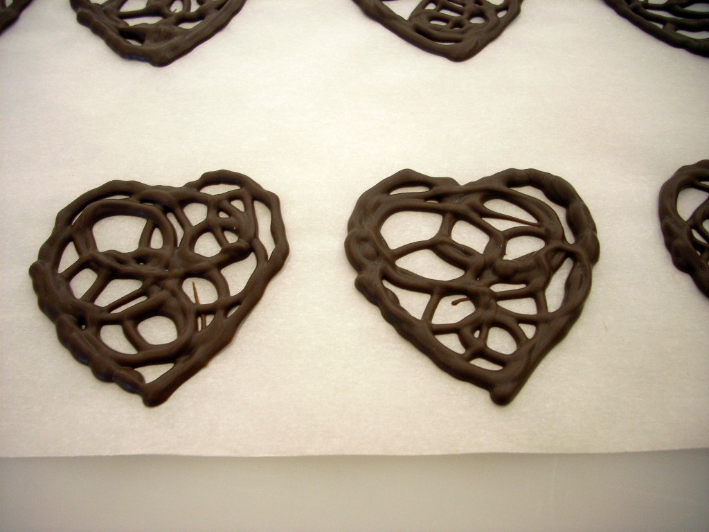 Valentine Chocolate Heart Garnish Valentine Chocolate Heart Garnish