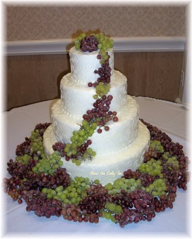 Wedding Cake with Grapes