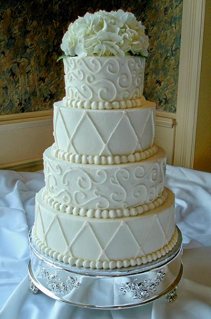 Wedding Cake with Scroll Work