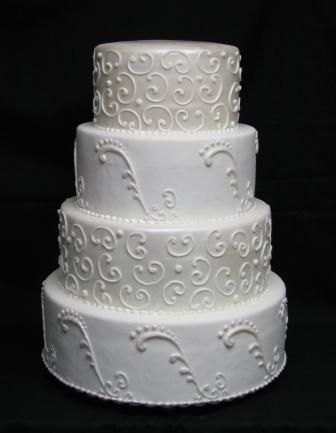 Wedding Cakes with Scroll Designs