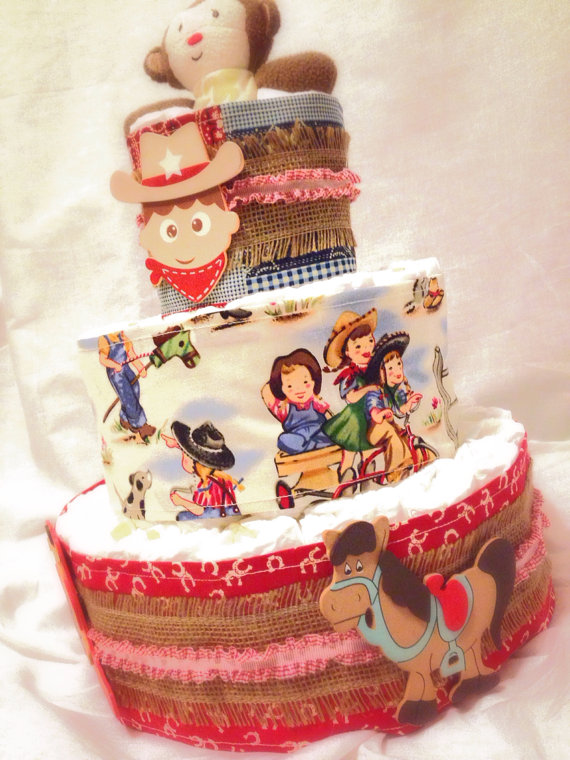 Western Baby Diaper Cake
