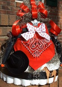 Western Baby Shower Diaper Cake