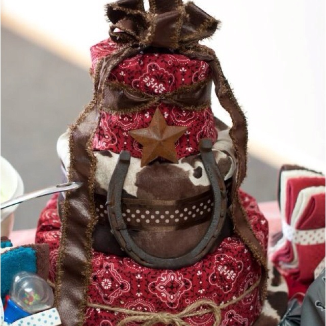 Western Themed Diaper Cake