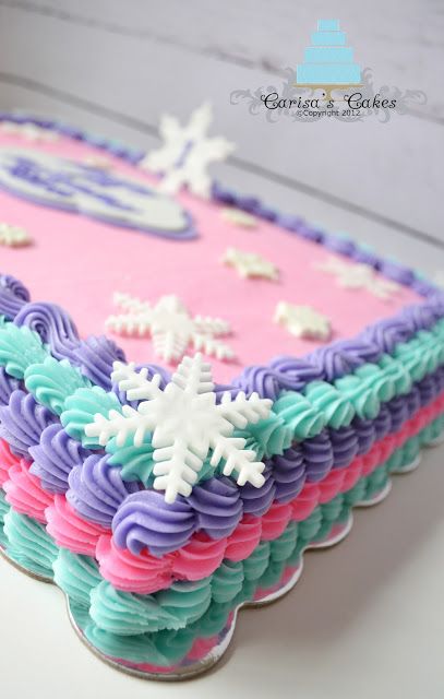 Winter Birthday Sheet Cake Winter Birthday Sheet Cake