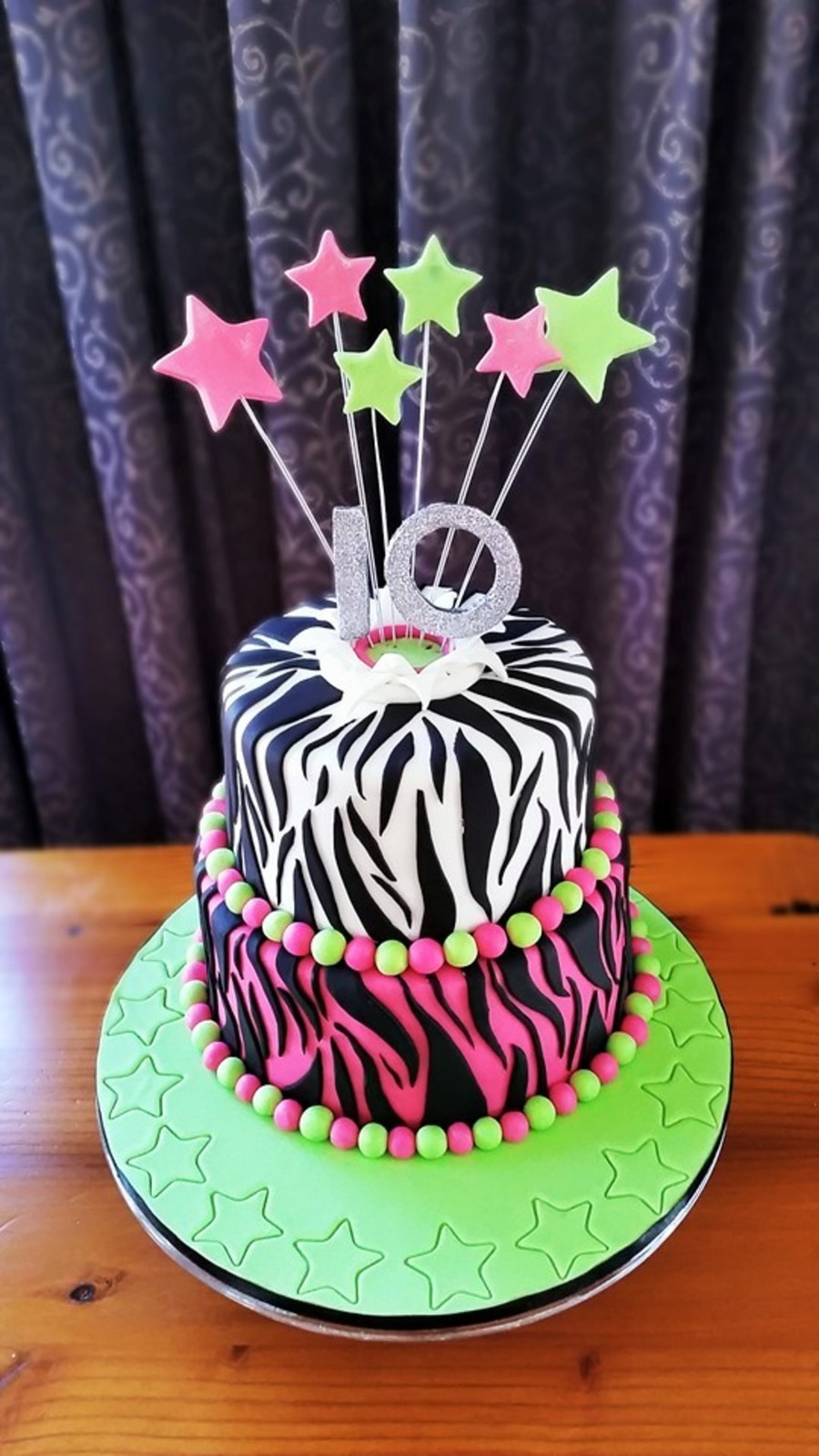 Zebra Birthday Cake