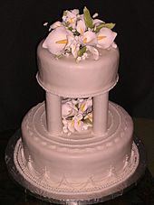 2 Tier Fondant Wedding Cake 2 Tier Fondant Wedding Cake