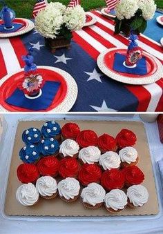 4th of July Cupcake Cake