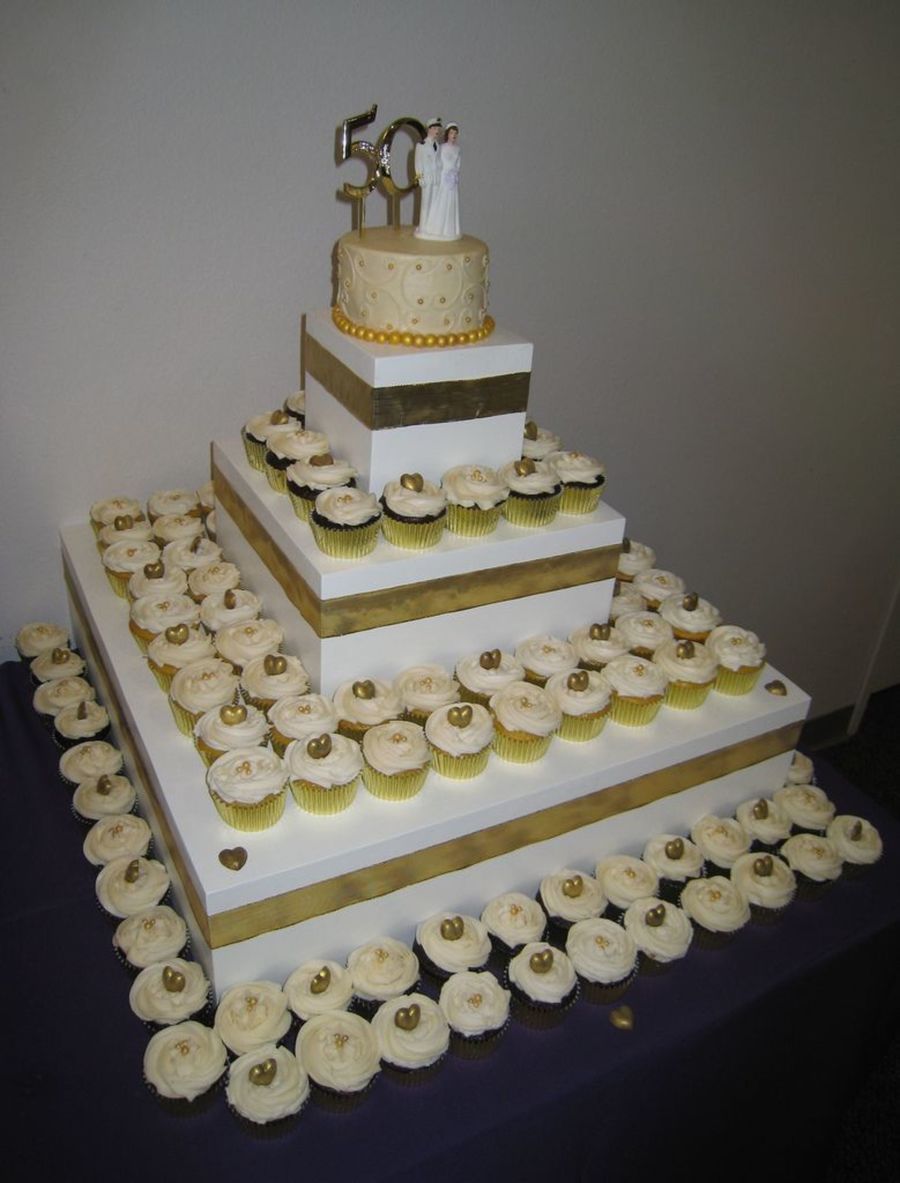 50th Anniversary Cupcake Cake Ideas 50th Anniversary Cupcake Cake Ideas