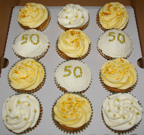 50th Wedding Anniversary Cupcakes