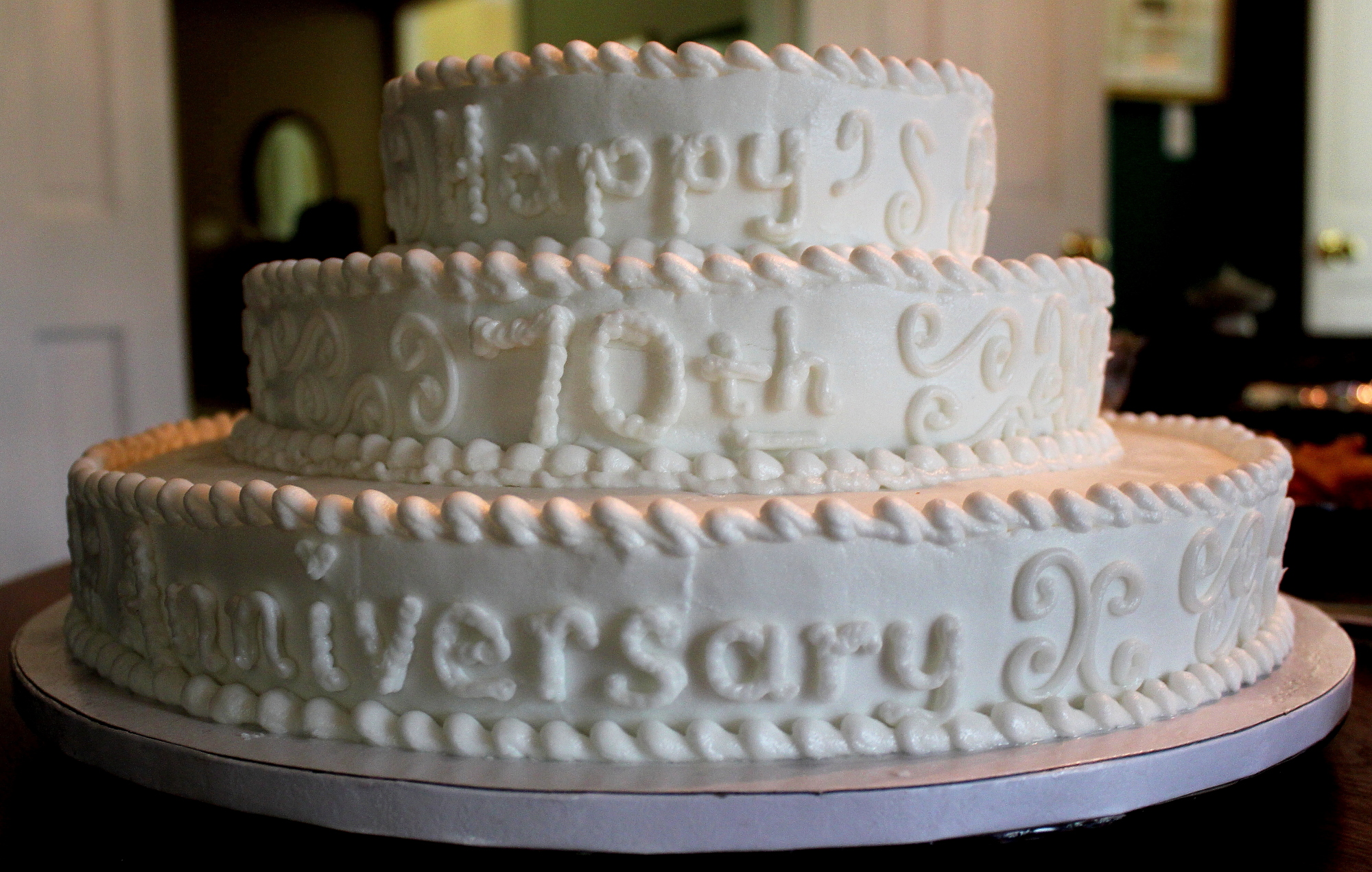 70th Wedding Anniversary Cake