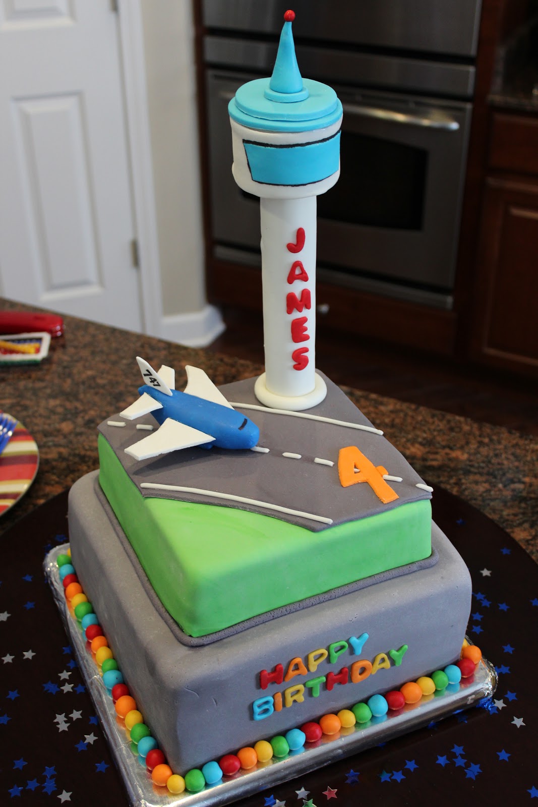 Airplane Themed Birthday Cake