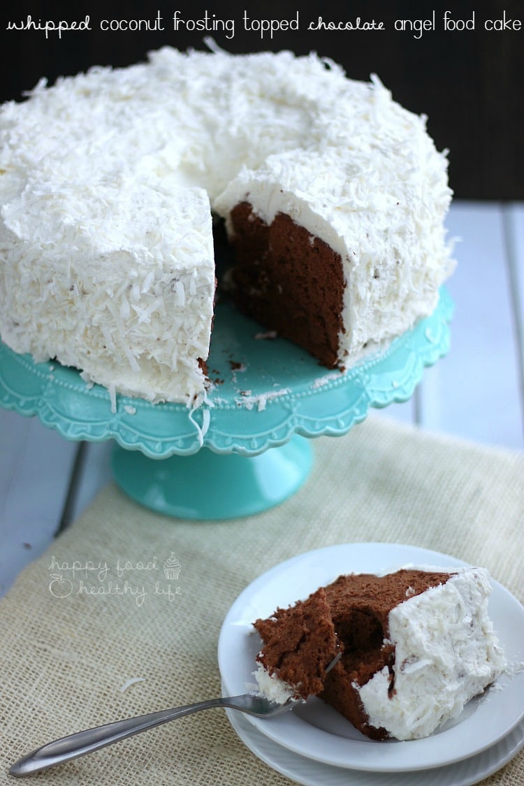 Angel Food Cake with Chocolate Frosting