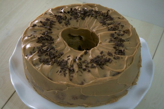Angel Food Cake with Chocolate Frosting Angel Food Cake with Chocolate Frosting