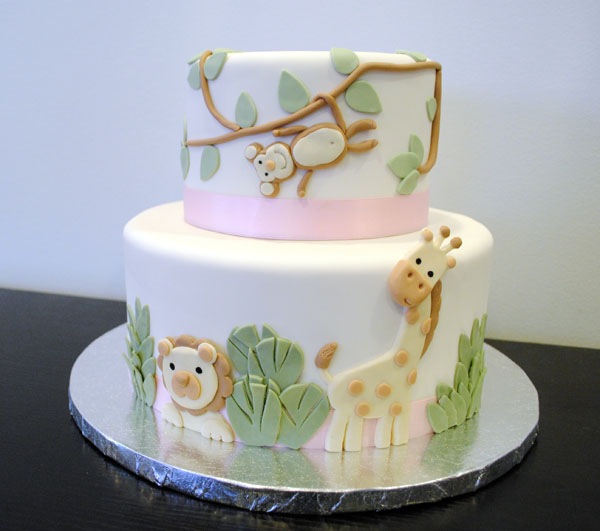 Animal Baby Shower Cake