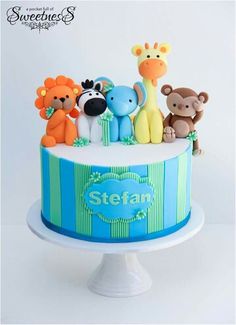 Baby Animal Birthday Cake Baby Animal Birthday Cake