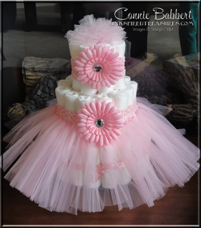 Baby Diaper Cake with Tutus for Girls Baby Diaper Cake with Tutus for Girls