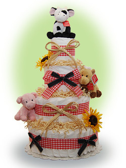 Baby Farm Animal Diaper Cake Baby Farm Animal Diaper Cake