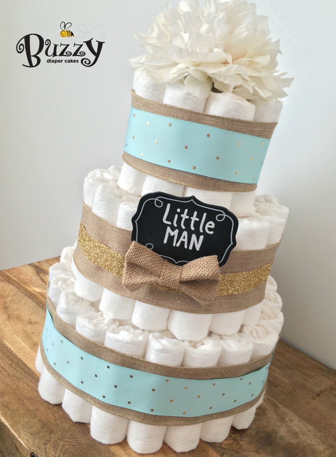 Baby Shower Diaper Cake for Boy