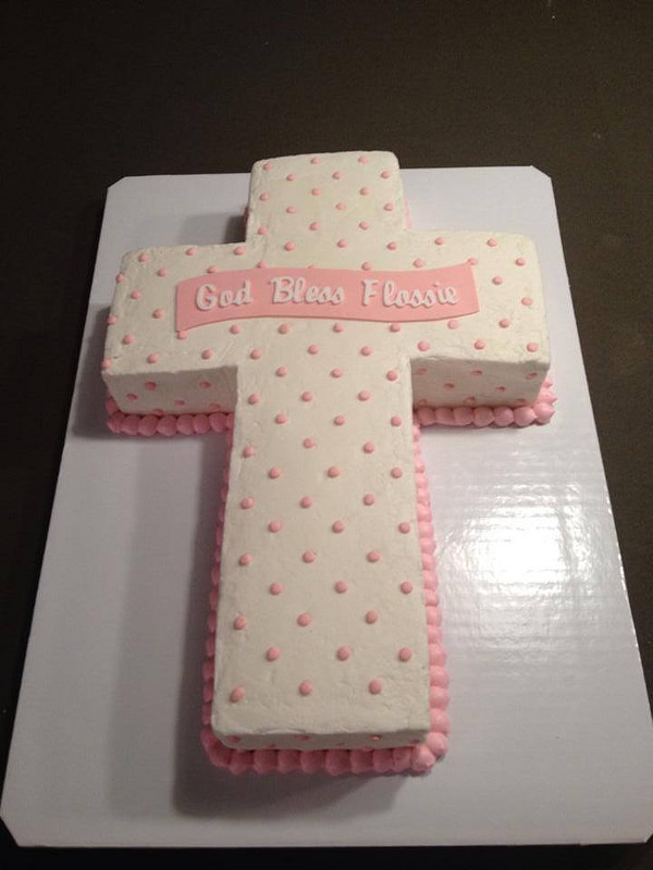 Baptism Cupcake Cross Cake
