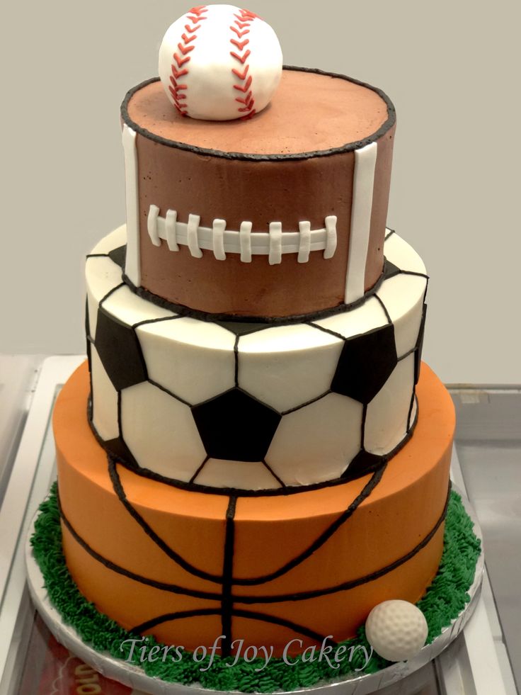 Baseball Basketball Football Birthday Cakes