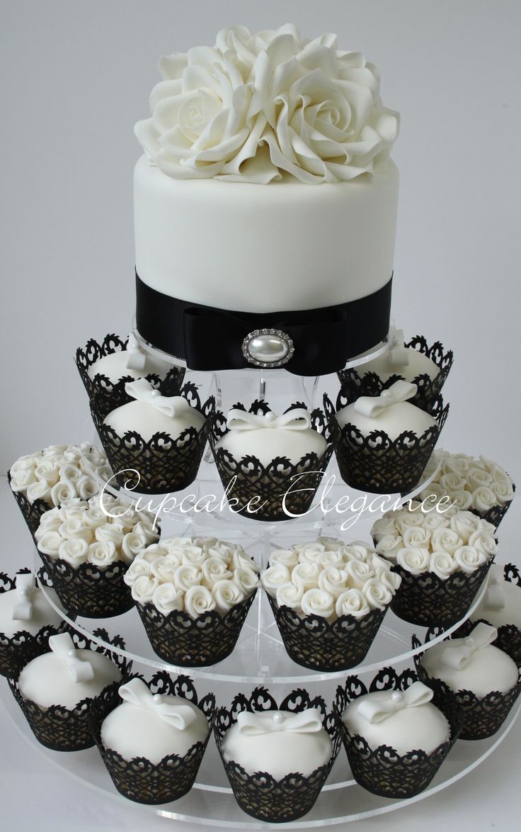 Black and White Cupcakes