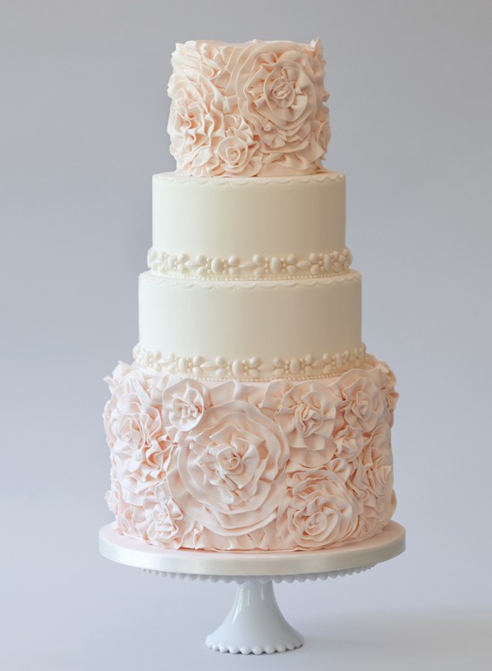 Blush Pink Rose Wedding Cake Blush Pink Rose Wedding Cake