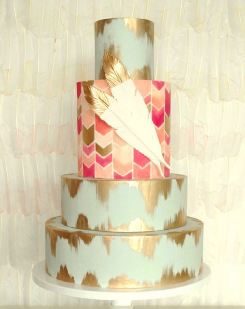 Boho Chic Wedding Cake