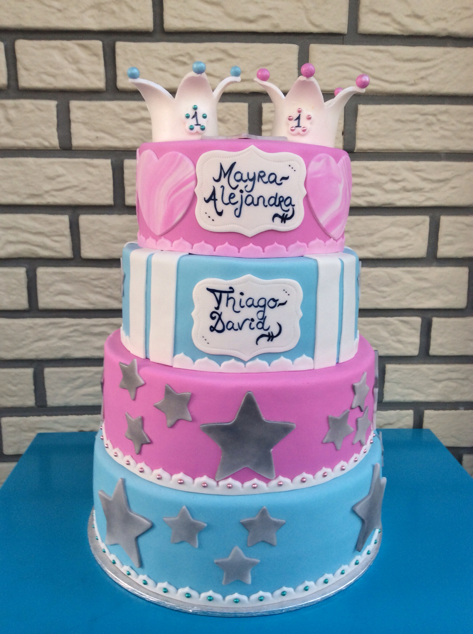 Boy Girl Twin Birthday Theme | Cake Boy Girl Twin Birthday Theme | Cake