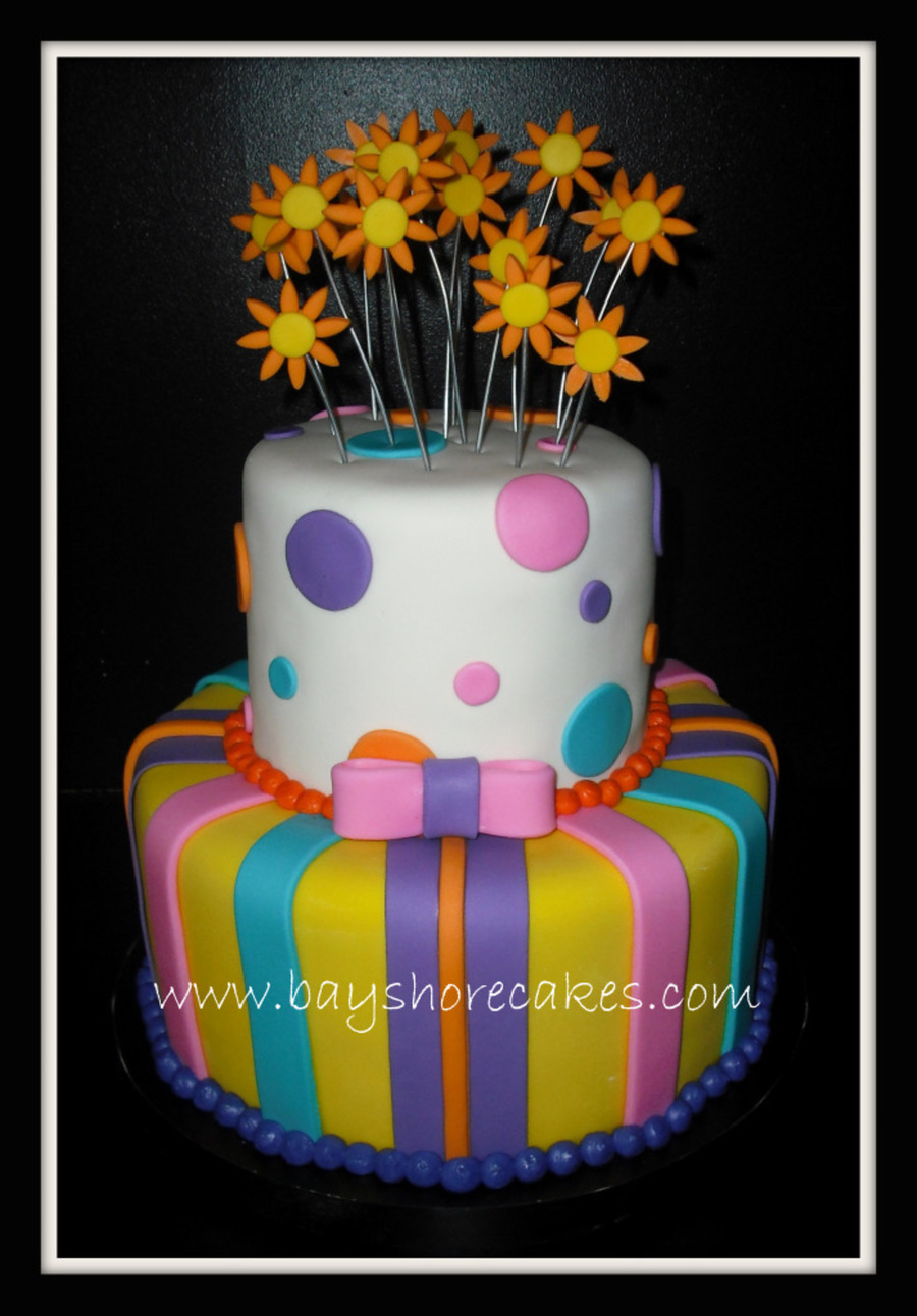 Bright Colors Birthday Cake