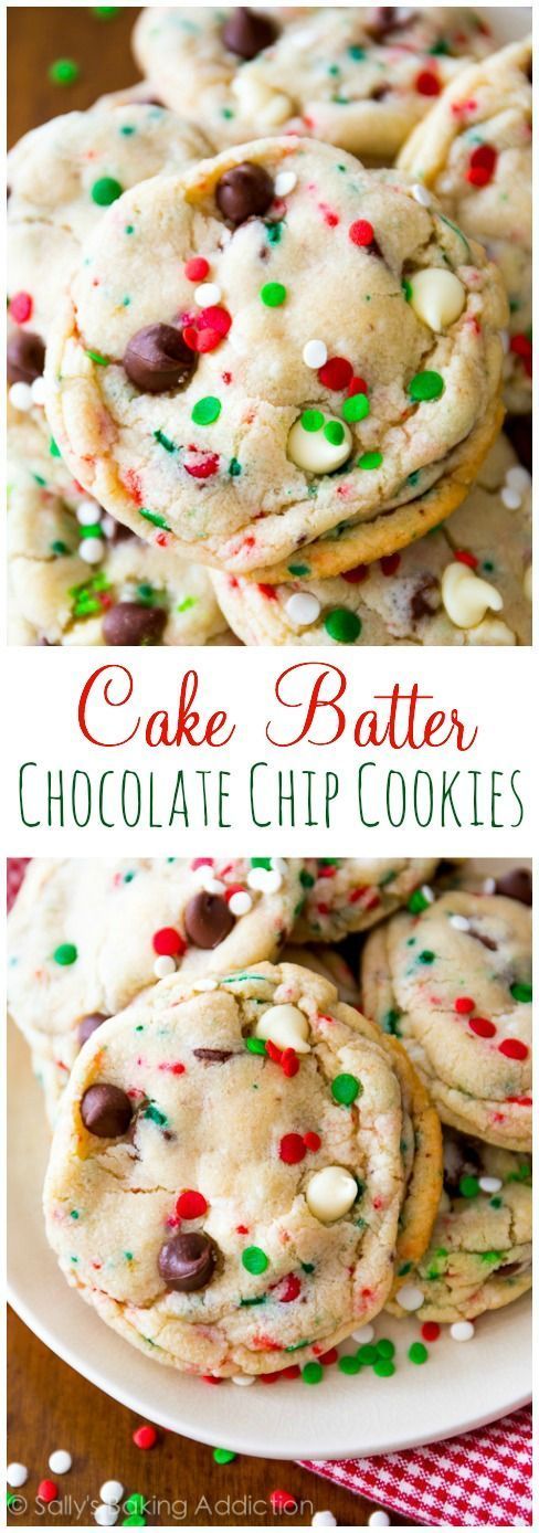 Cake Batter Chocolate Chip Cookies Cake Batter Chocolate Chip Cookies