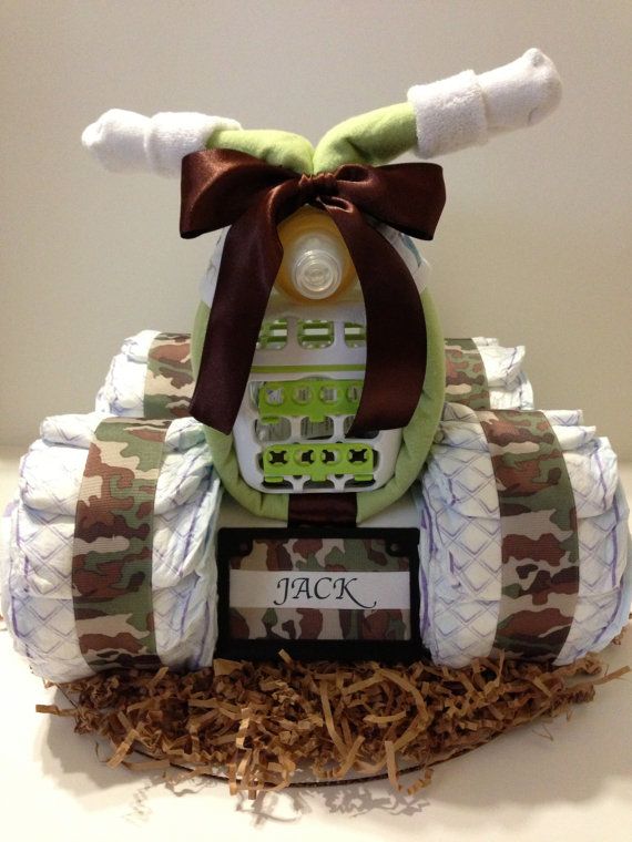 Camo Four Wheeler Diaper Cake Camo Four Wheeler Diaper Cake