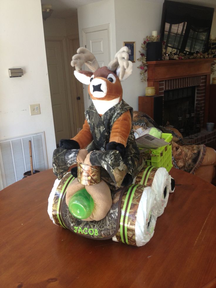 Camo Four Wheeler Diaper Cake Camo Four Wheeler Diaper Cake