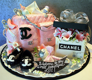 Chanel Baby Shower Cake Chanel Baby Shower Cake