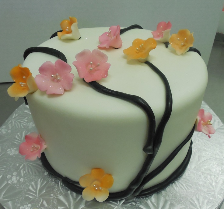 Cherry Blossom Birthday Cake