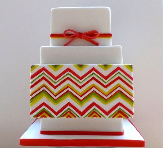 Chevron Birthday Cake