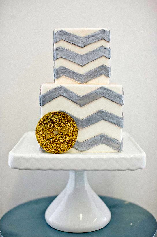 Chevron Wedding Cake
