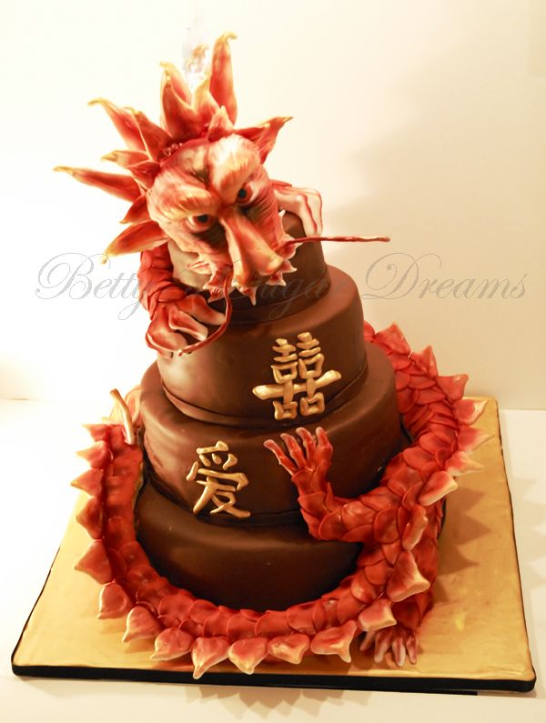 Chinese Dragon Wedding Cake