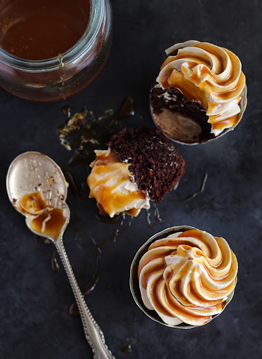 Chocolate Caramel Cupcakes with Buttercream