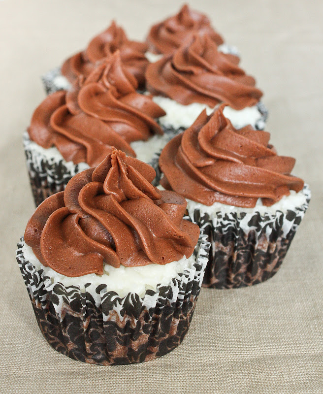 Chocolate Cupcakes with Coconut Frosting