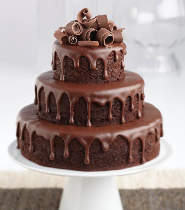 Chocolate Ganache Tiered Cake