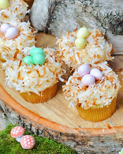 Coconut Nest Easter Cupcakes