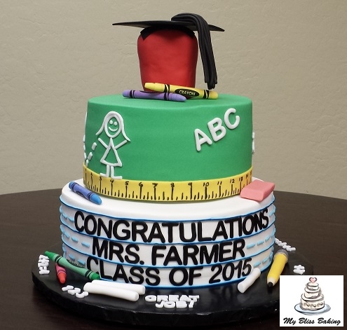 College Graduation Teacher Cake
