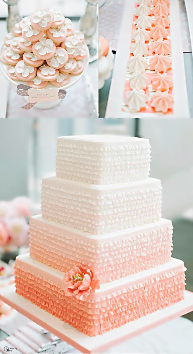 Coral Wedding Cake Coral Wedding Cake
