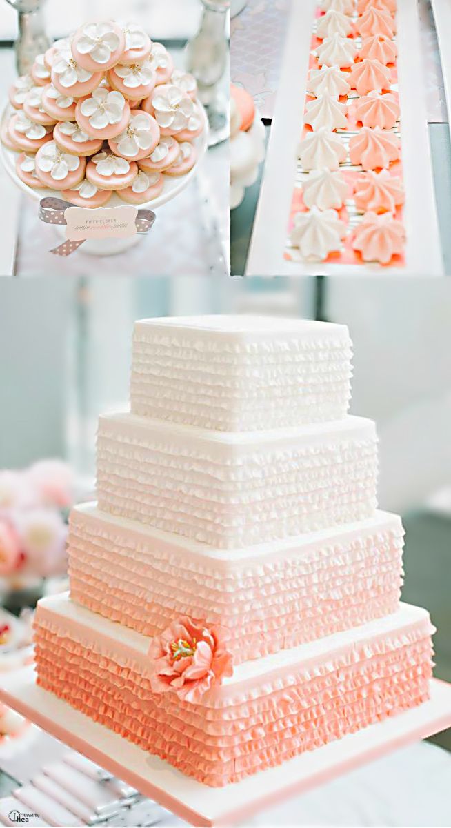 Coral Wedding Cake