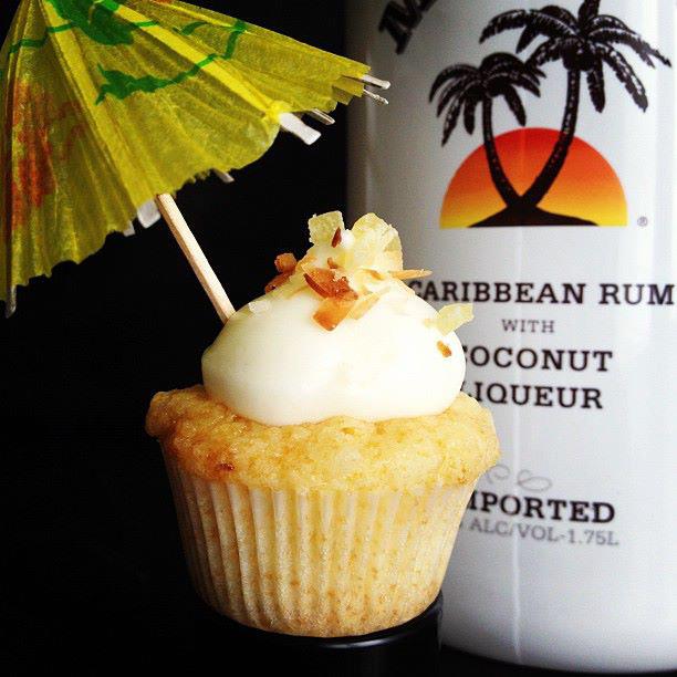 Cupcakes Infused with Coconut Rum