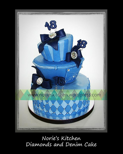 Denim and Diamonds Cake